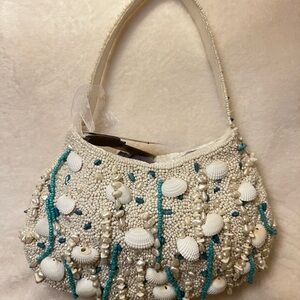 Elegant Beaded Shell Handbag